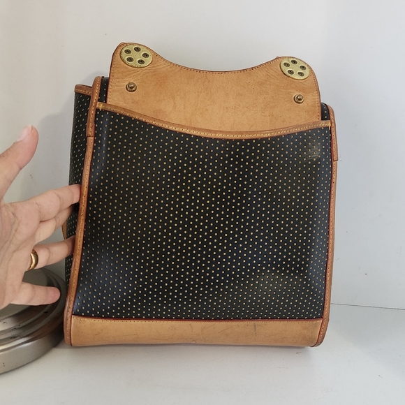 Vintage Dooney and bourke Black /Tan leather Shoulder bag - Picture 6 of 13